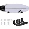 Mind and Action Solid Aluminum Surfboard Wall Rack, Display Mount (Black 2pair) view 1