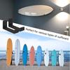 Mind and Action Solid Aluminum Surfboard Wall Rack, Display Mount (Black 2pair) view 4