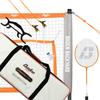 Baden Champions Portable Badminton Set | Regulation Net, 4 Racquets, 3 Shuttlecocks, Boundary & Carry Bag | Ideal for Backyard Fun | Orange/Gray view 1