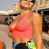 AEPEBO Sexy Crop Tops for Women Deep V Neck Back Cutout Sleeveless Plunge Racerback Tank Cropped Top Fluo Pink S view 2
