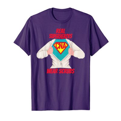 Super CNA Nurse Assistant Real Superheroes Wear scrubs T-Shirt