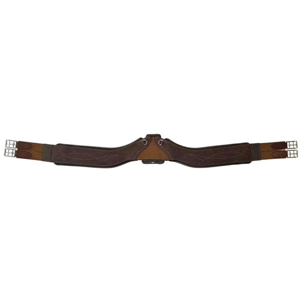 Total Saddle Fit - StretchTec Shoulder Relief Girth - Jump - Brown w/Leather Liner