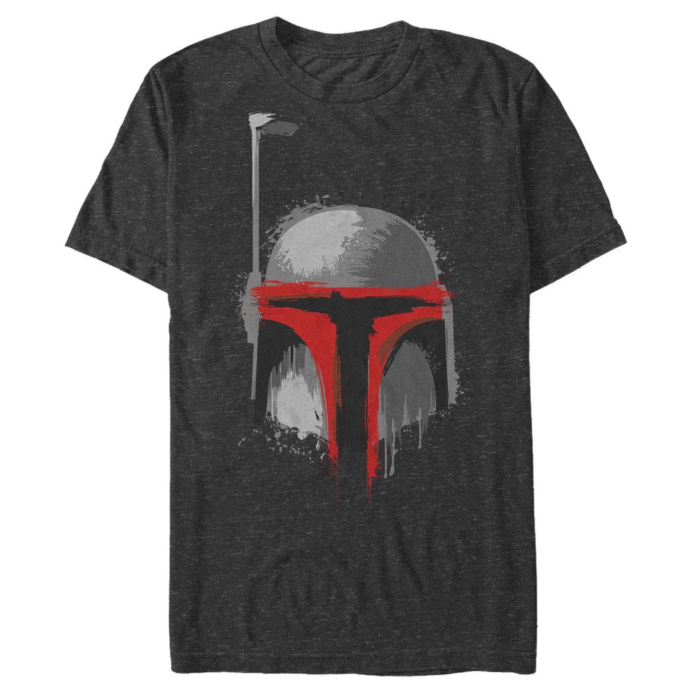 Star Wars Young Men's Boba Brush 02 T-Shirt, Black, X-Large