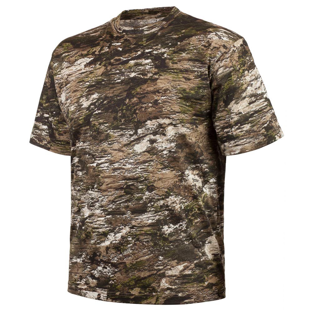 Huntworth Mens Fallon Hunting Light Weight Short Sleeve Shirt (Large, Cotton Poly | Tarnen Camo)