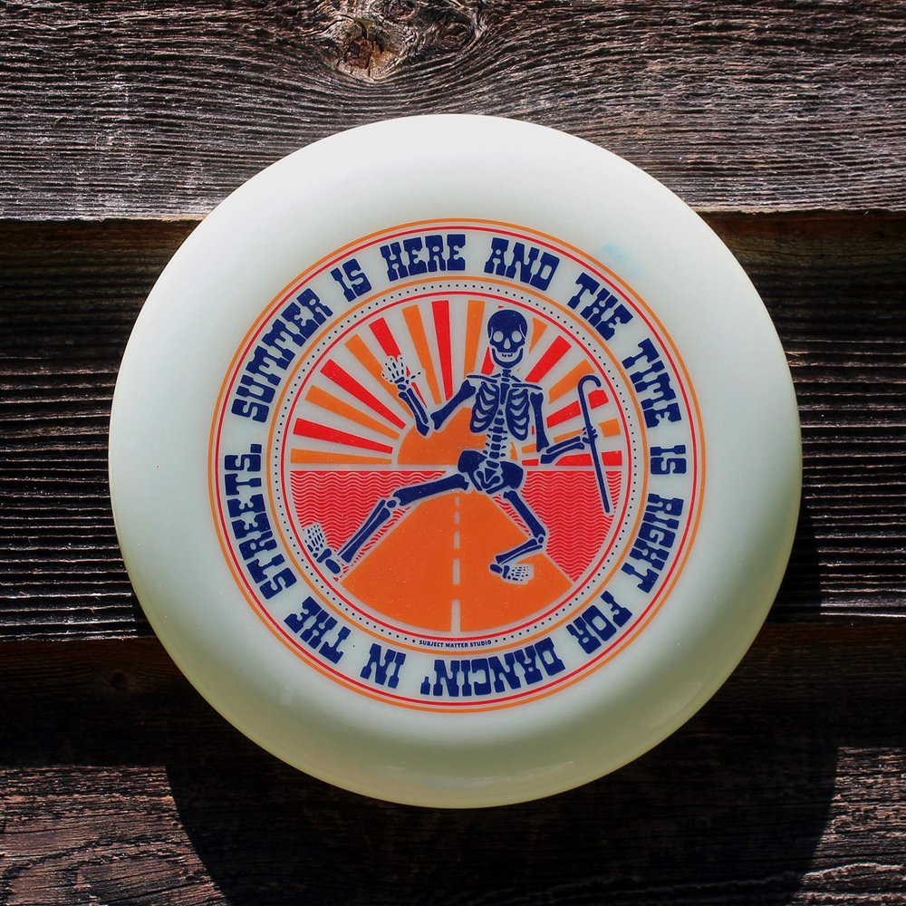 Funn & Frolic - USA Dancin' in The Streets Poster Art Frisbee 175gm Glow/Grateful Dead Inspired