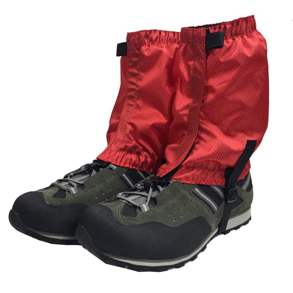 Chemlliy Anti-Tear Ankle Gaiters Waterproof Leg Gaiter Outdoor Snow Legging Gaiters for Hiking Walking Climbing Hunting (Red)