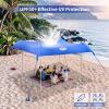 UMARDOO Family Beach Tent Canopy Sun Shade Portable 1010FT, Large Wind Resistance Beach Sun Shelter Easy Setup with Packable Carry Bag for Outdoor Travel UPF 50+ (Blue) view 3