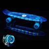 HUAXIAO 22 Inch Skateboard- with Led Light Up Wheels for Beginners,Complete Mini Cruiser Retro Skateboard for Kid,Smooth Riding,Durable Polypropylene with Pu Wheels view 1