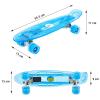 HUAXIAO 22 Inch Skateboard- with Led Light Up Wheels for Beginners,Complete Mini Cruiser Retro Skateboard for Kid,Smooth Riding,Durable Polypropylene with Pu Wheels view 3