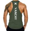 XUETON Mens Fitness Shirt Active Athletic Tech Tank Top Lightweight Building Quick-Dry Sleeveless Shirts (Army Green,X-Large) view 1