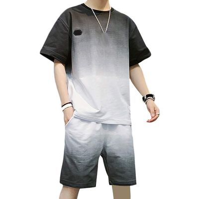 Mens Jogging Suit Set 2 Piece Outfits Shorts Tracksuit Set Running Workout Sport Suits