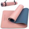 Yoga Mat with Strap, 1/3 Inch Extra Thick Double-sided Non Slip, Professional TPE Mats for Women Men, Workout Yoga, Pilates and Floor Exercises view 1