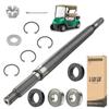 10L0L Golf Cart RXV Passenger Side Rear Spline Axle Shaft with Bearing Seal Kit fit EZGO RXV Electric 2008 UP, OEM# 620341, 614209,16.2" Long view 1