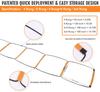 ALPHAWORX Agility Ladder, Agility Training Equipment, Soccer Speed Ladder, Football Footwork Ladder, Workout Ladder for Kid Adult, Foldable Instant Set-up & Tangle-Free & Carry Bag (4 Rung * 3) view 2