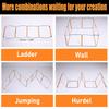 ALPHAWORX Agility Ladder, Agility Training Equipment, Soccer Speed Ladder, Football Footwork Ladder, Workout Ladder for Kid Adult, Foldable Instant Set-up & Tangle-Free & Carry Bag (4 Rung * 3) view 3