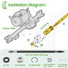 10L0L Golf Cart RXV Driver Side Rear Spline Axle Shaft for EZGO RXV Electric 2008 UP, OEM 620337, 614208, 24.5" Long view 4