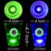 (Eyeball) The Halloween Glow in The Dark Beer Pong Set-Light up Beer Pong Cups for Indoor Outdoor Nighttime Competitive Fun,22 Glowing Cups(11 Green &11 Blue), 6 Glowing Balls- Party Game view 2