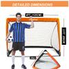 Poray Portable Soccer Goal Net for Kids & Adults,Set of 2,Pop Up 4FT Soccer Goal with 210D Oxford & 8 Field Marker Cones & Extra Stakes,Birthday Gift & Fun for Backyard and Soccer Training view 3