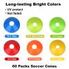60PCS Sports Soccer Cones Agility Soccer Disc Cones with Carry Strap Carry Bag Training Soccer Cones, Field Marker Cones for Challenge Football Basketball Skating Kids Games Outdoor Indoor Sports view 4