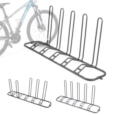 XCSOURCE Bike Parking Stand, Bike Rack Bicycle Floor Parking Stand for 5 Bikes, Adjustable Dual Purposes Bike Storage Holder for Garage, 2 Extra Floor Anchor Brackets Available, Indoor & Outdoor