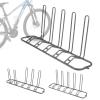 XCSOURCE Bike Parking Stand, Bike Rack Bicycle Floor Parking Stand for 5 Bikes, Adjustable Dual Purposes Bike Storage Holder for Garage, 2 Extra Floor Anchor Brackets Available, Indoor & Outdoor view 1