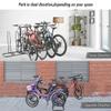 XCSOURCE Bike Parking Stand, Bike Rack Bicycle Floor Parking Stand for 5 Bikes, Adjustable Dual Purposes Bike Storage Holder for Garage, 2 Extra Floor Anchor Brackets Available, Indoor & Outdoor view 3