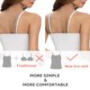 Air Curvey 3 Pack Camisole Tops for Women Built in Bra Adjustable Spaghetti Strap Soft Cotton Undershirt Tanks Seamless Layering Tops Black Whte Grey XXL view 4