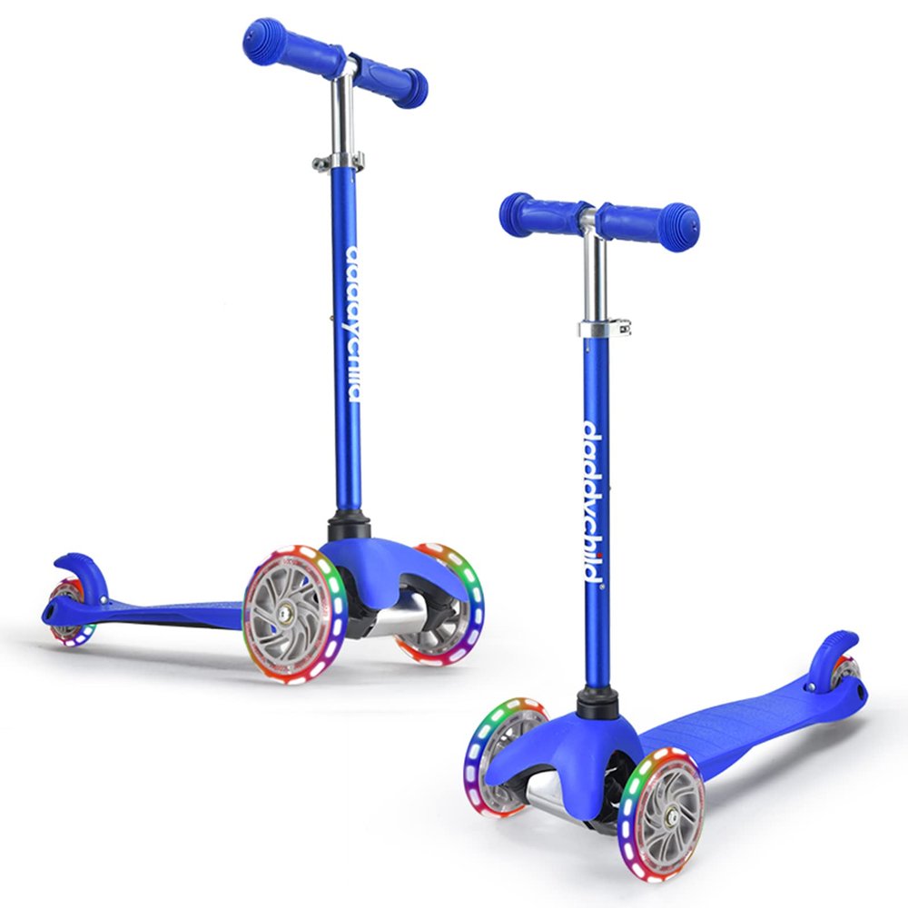 Scooter for Kids Ages 3-5 with Flash Wheels, Kids Scooter 4 Adjustable Height, Toddler Scooter, Mini Kick Scooters for Children, 3 Wheel Scooter for Kids for Girls & Boys Learn to Steer