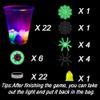 (Flash Color) The Halloween Glow in The Dark Beer Pong Set-Light up Beer Pong Cups for Indoor Outdoor Nighttime Competitive Fun,22 Glowing Cups, 6 Balls- Party Game view 4