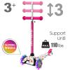 Scooter for Kids Ages 3-5 with Flash Wheels, Kids Scooter 4 Adjustable Height, Toddler Scooter, Mini Kick Scooters for Children, 3 Wheel Scooter for Kids for Girls & Boys Learn to Steer view 2