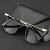 Angelastore Polarized Sunglasses Fashion Sunglasses Hipster Retro Sunglasses (Black Gradually Gray Lens) view 4