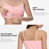 Air Curvey 3 Pack Camisole Tops for Women Built in Bra Adjustable Spaghetti Strap Soft Cotton Undershirt Tanks Seamless Layering Tops Black Whte Pink S view 3