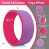 11-in-1 Yoga Wheel Set Back Roller & 2 Blocks with Strap,Resistance Bands,Jump Rope,Carrying Bag,Perfect Yoga Back Wheel Accessory Starter Kit for Beginner, Stretching and Improving Backbends-Purple view 2