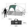 CAMPROS CP Tent-8-Person-Camping-Tents, Waterproof Windproof Family Tent, 5 Large Mesh Windows, Double Layer, Divided Curtain for Separated Room, Portable with Carry Bag - Dark Green view 2