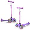 Scooter for Kids Ages 3-5 with Flash Wheels, Kids Scooter 4 Adjustable Height, Toddler Scooter, Mini Kick Scooters for Children, 3 Wheel Scooter for Kids for Girls & Boys Learn to Steer view 1