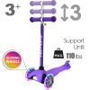 Scooter for Kids Ages 3-5 with Flash Wheels, Kids Scooter 4 Adjustable Height, Toddler Scooter, Mini Kick Scooters for Children, 3 Wheel Scooter for Kids for Girls & Boys Learn to Steer view 2