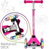 3 Wheel Scooter for Kids 3-6 Years Old, Kick Scooter With Light Up Wheels for Toddlers, Boys and Girls (Pink) view 2