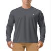 Roadbox Mens UPF 50+ UV Sun Protection Shirts Outdoor Long Sleeve SPF Diving Rash Guard for Fishing Hiking Swimming Dark Gray view 1