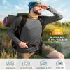 Roadbox Mens UPF 50+ UV Sun Protection Shirts Outdoor Long Sleeve SPF Diving Rash Guard for Fishing Hiking Swimming Dark Gray view 4