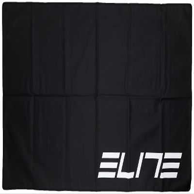 Elite Folding Mat Black 180x90cm  Protective Bike Trainer Mat  Anti-Slip Floor Protection  For Indoor Cycling Training