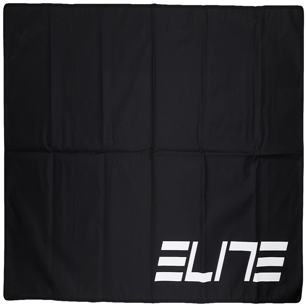 Elite Folding Mat Black 180x90cm  Protective Bike Trainer Mat  Anti-Slip Floor Protection  For Indoor Cycling Training