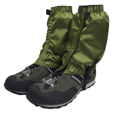 Chemlliy Anti-Tear Ankle Gaiters Waterproof Leg Gaiter Outdoor Snow Legging Gaiters for Hiking Walking Climbing Hunting (Green)