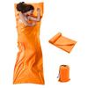Sleeping Bag Liner, Travel & Camping Sheet for Adults, Lightweight and Compact - Comfortable Sleep Liners for Traveling, Hotel and Camping (Orange) view 1