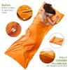 Sleeping Bag Liner, Travel & Camping Sheet for Adults, Lightweight and Compact - Comfortable Sleep Liners for Traveling, Hotel and Camping (Orange) view 3