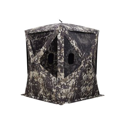 Barronett Blinds Big Mike HD Hub Hunting Blind, 2 Person Pop Up Ground Blind, Crater Core Camo, BMHD300CC
