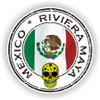1x Mexico Riviera Maya Round Vinyl Waterproof Sticker - 10cm / 4inches view 1