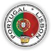 1x Portugal Lisbon 01 Round Vinyl Waterproof Sticker - 5cm / 2inches view 1