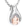 OIJH Joyera para Mujer Urnas para Perros Collar con Colgante De Urna Conmemorativa - Joyera De Cremacin Familiar De Acero Inoxidable 316L Mantenga Seres Queridos Cenizas De Plata view 3