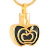OIJH Joyera para Mujer Urnas para Perros Incineracin De Cenizas Plata/Oro/Oro Rosa/Acero Inoxidable Negro Apple Memorial Urn Collar Recuerdo Colgante Joyas con Oro Rosa view 2