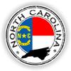1x North Carolina Round Vinyl Waterproof Sticker - 30cm / 11.8inches view 1